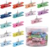 acDesign Colorful Wooden Clips Push Pins (50Pcs)