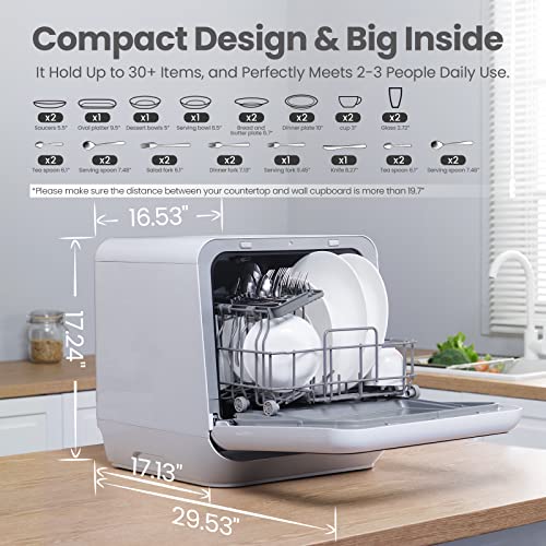 COMFEE' Portable Mini Dishwasher & Dryer Bundle, 8 Models - Image 4