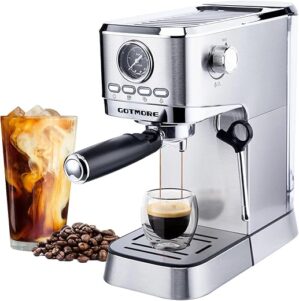 GOTMORE Compact Stainless Steel Espresso Machine