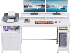 Furologee Computer Desk With File Cabinet & Drawer
