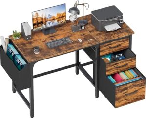 Lufeiya Computer Desk With File Drawers Cabinet