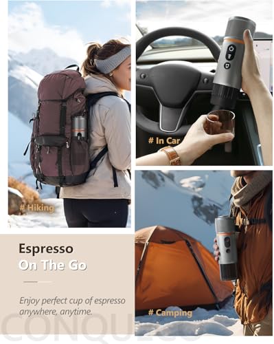 CONQUECO Portable Espresso Coffee Machine: 12V Electric Expresso Maker - Image 5