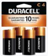 DURACELL Coppertop C Alkaline Batteries, 4 Count