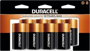 DURACELL Coppertop D Batteries, 8 Count Pack