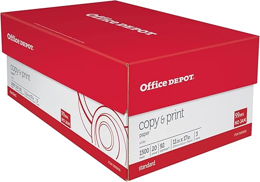 Office Depot Copy And Print Paper, Ledger Size, 3 Reams