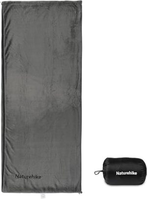 Naturehike Coral Fleece Sleeping Bag Liner, Gray
