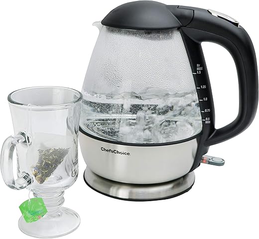 Chef's Choice Cordless Electric Glass Kettle, 1.5-Liter