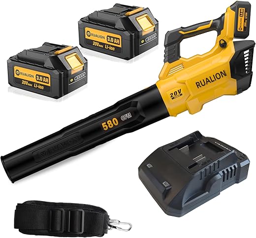 RUALION Cordless Electric Leaf Blower 580 CFM