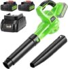 TIOKVIOP Cordless Leaf Blower With 2 Batteries