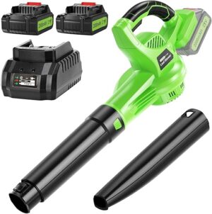 TIOKVIOP Cordless Leaf Blower With 2 Batteries