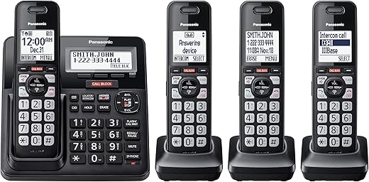 Panasonic Cordless Phone With Call Block, KX-TGF944B