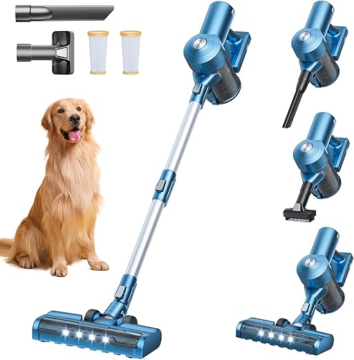 YIKELAI Cordless Vacuum Cleaner, 38Kpa Suction