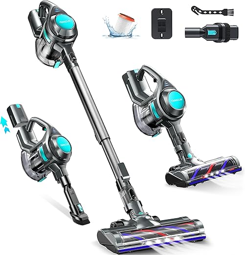 QikCln Cordless Vacuum Cleaner, 8-in-1, Rechargeable