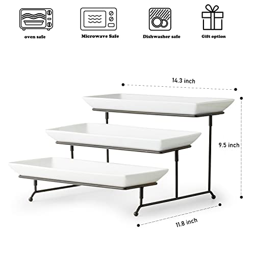 Cormomu 3 Tier Collapsible Serving Tray, 14 Inches - Image 2