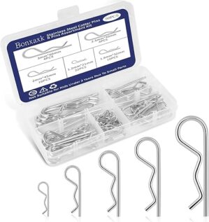 BONXAXK Cotter Pin Assortment Kit, 5 Sizes