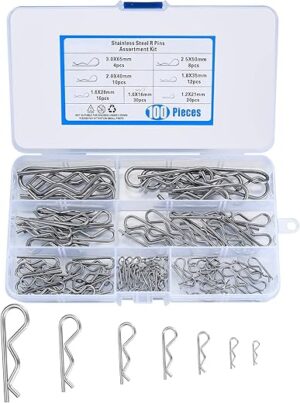 bayidun Cotter Pins Assortment Kit, Stainless Steel