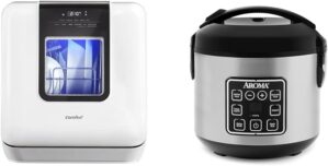 COMFEE’ Countertop Dishwasher & 8-Cup Rice Cooker Bundle
