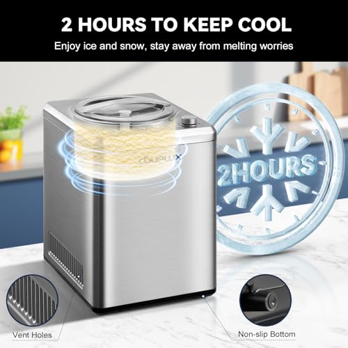 COUPLUX Compressor Ice Cream Maker, Automatic 2.5L - Image 5
