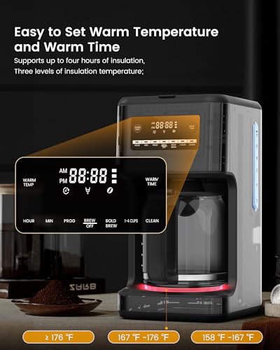 COWSAR 14-Cup Programmable Coffee Maker, Stainless Steel - Image 5