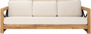Safavieh CPT1010A Teak Outdoor 3-Seat Sofa