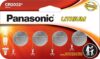 Panasonic CR2032 3.0 Volt Lithium Coin Batteries, 4 Pack