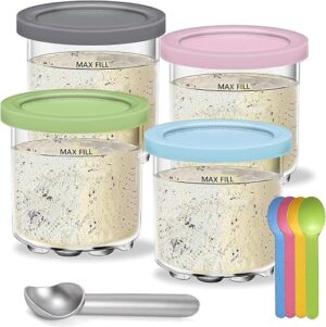 FORTHEAL Creami Pints & Lids, 4 Pack, 16 oz