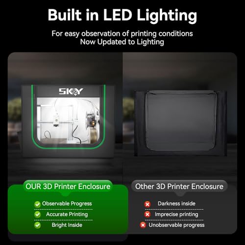 Cregrant3D 3D Printer Enclosure With LED Light - Image 4