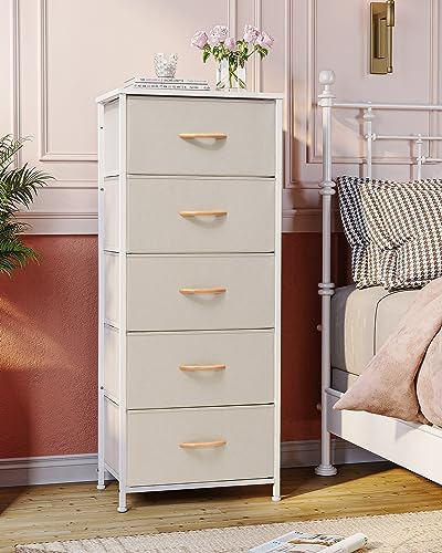 Crestlive Products Vertical Dresser Storage Tower, Beige - Image 2