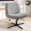 DUMOS Criss Cross Armless Comfy Desk Chair