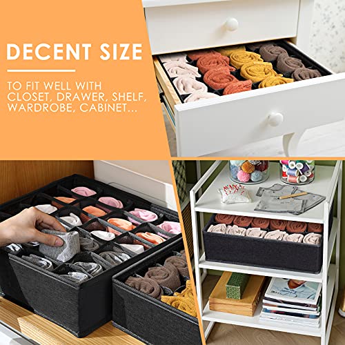 Criusia Sock & Underwear Organizer Dividers, 64 Cell - Image 4