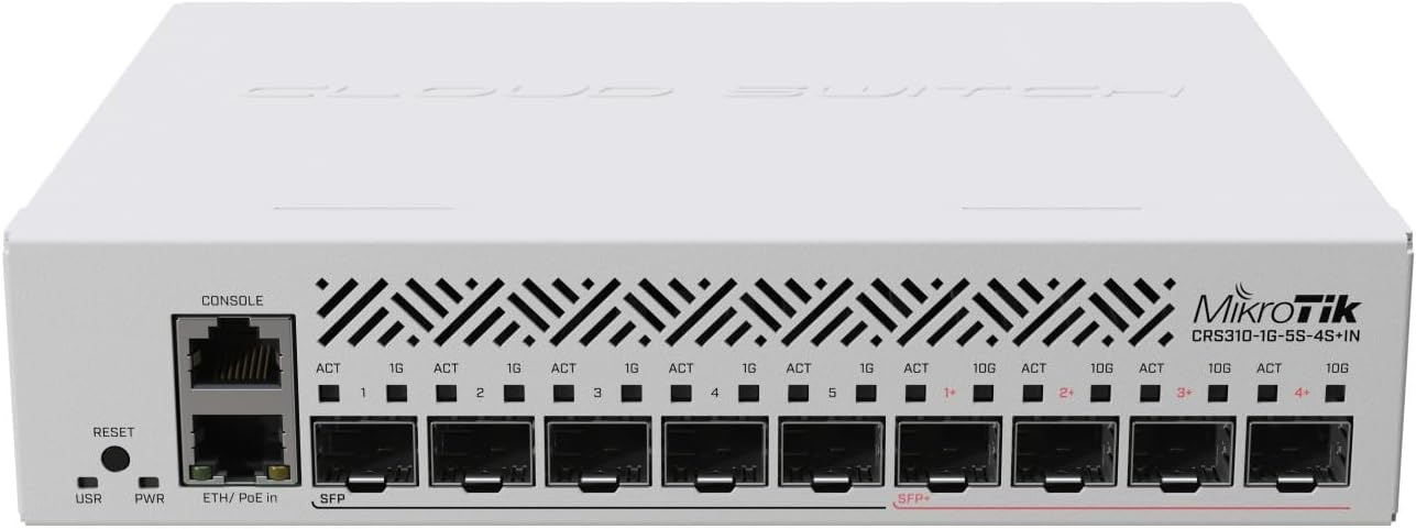MikroTik CRS310-1G-5S-4S+in 5 SFP 4 SFP+ Ports