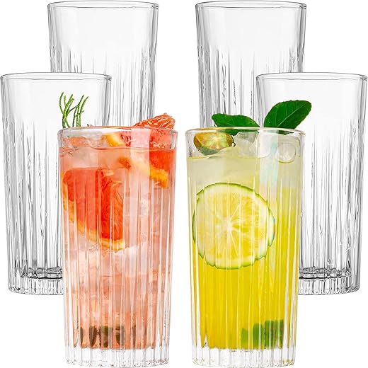 Claplante Crystal Highball Glasses, Set Of 6