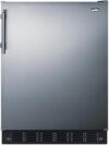 Summit Appliance CT66BK2SS 24” Under Counter Refrigerator-Freezer