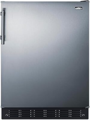 Summit Appliance CT66BK2SS 24” Under Counter Refrigerator-Freezer