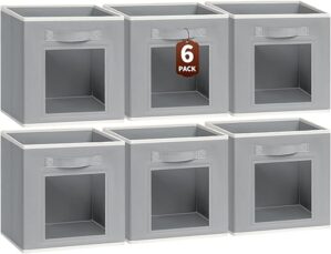 Homsorout Cube Storage Bins With Window