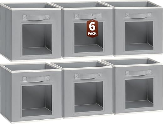 Homsorout Cube Storage Bins With Window