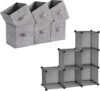 SONGMICS Cube Storage Organizer And Bins Bundle ULPC06G UROB26LG
