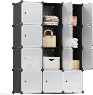 SONGMICS Cube Storage Organizer, Set Of 12 Plastic Cubes