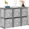 LUKYTOWER Cube Storage Shelf With 6 Bins