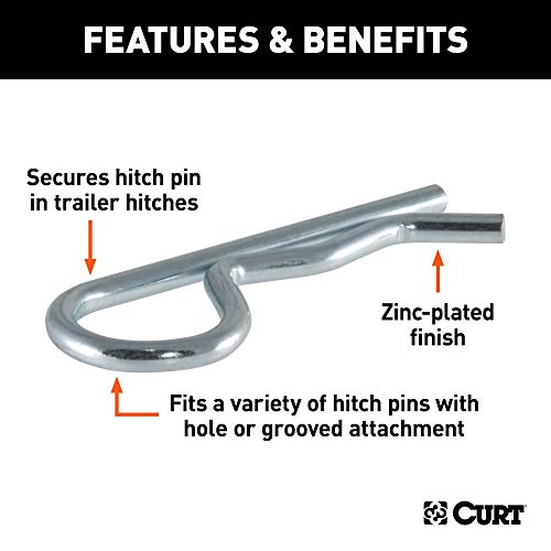 CURT Trailer Hitch Clips, 1/2 Or 5/8-Inch Pins - Image 3