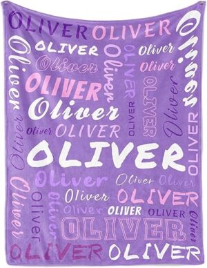 PUREFLY Custom Blanket With Name For Adults