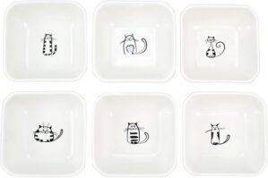 SOCOSY Cute Cat Ceramic Sauce Dish Set
