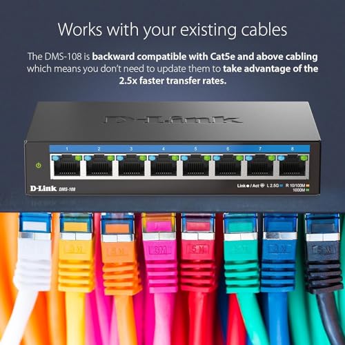 D-Link 8-Port 2.5GB Unmanaged Gaming Switch (DMS-108) - Image 3