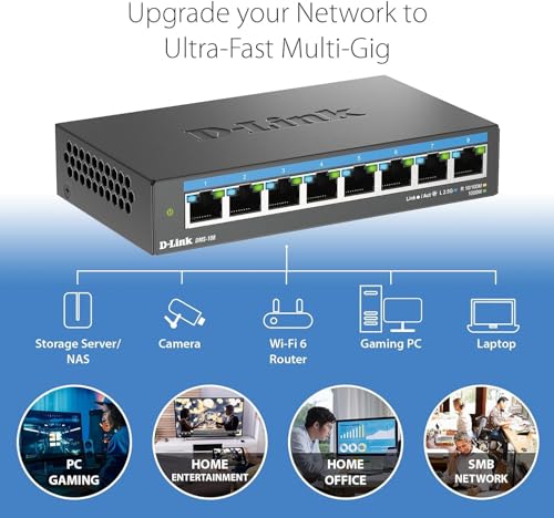 D-Link 8-Port 2.5GB Unmanaged Gaming Switch (DMS-108) - Image 4