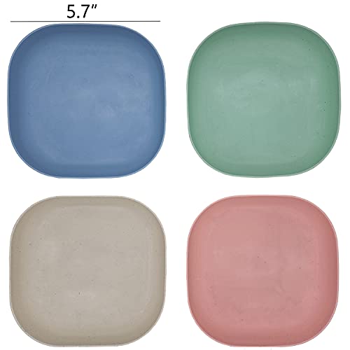 Dadamong 8Pcs Unbreakable Wheat Straw Dinner Plates - Image 3
