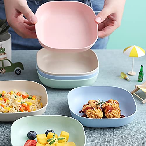 Dadamong 8Pcs Unbreakable Wheat Straw Dinner Plates - Image 5
