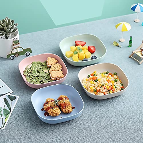 Dadamong 8Pcs Unbreakable Wheat Straw Dinner Plates - Image 2