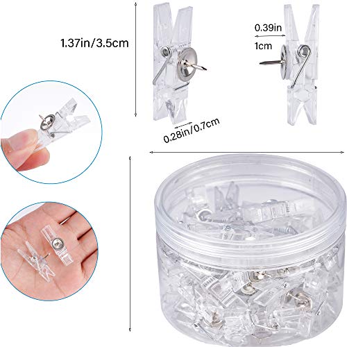 DAGUANZHI Decorative Push Pin Clips, 60 Pcs - Image 2