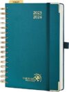 POPRUN Daily Planner 2023-2024 Spiral Hardcover