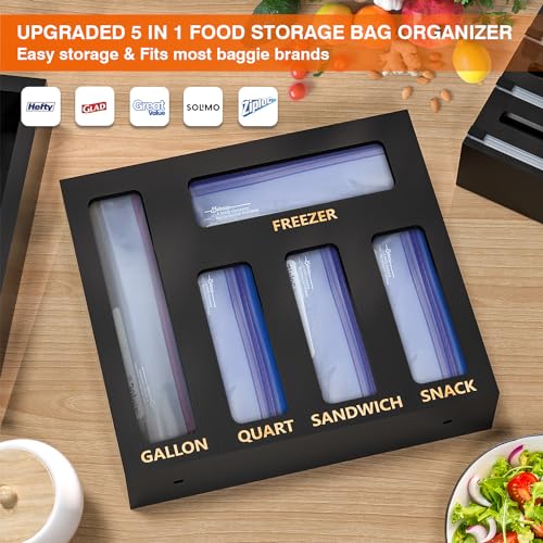 DALSHABET Bamboo Storage Bag Organizer Dispenser - Image 4